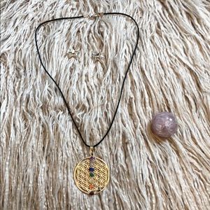 7 chakra quartz necklace